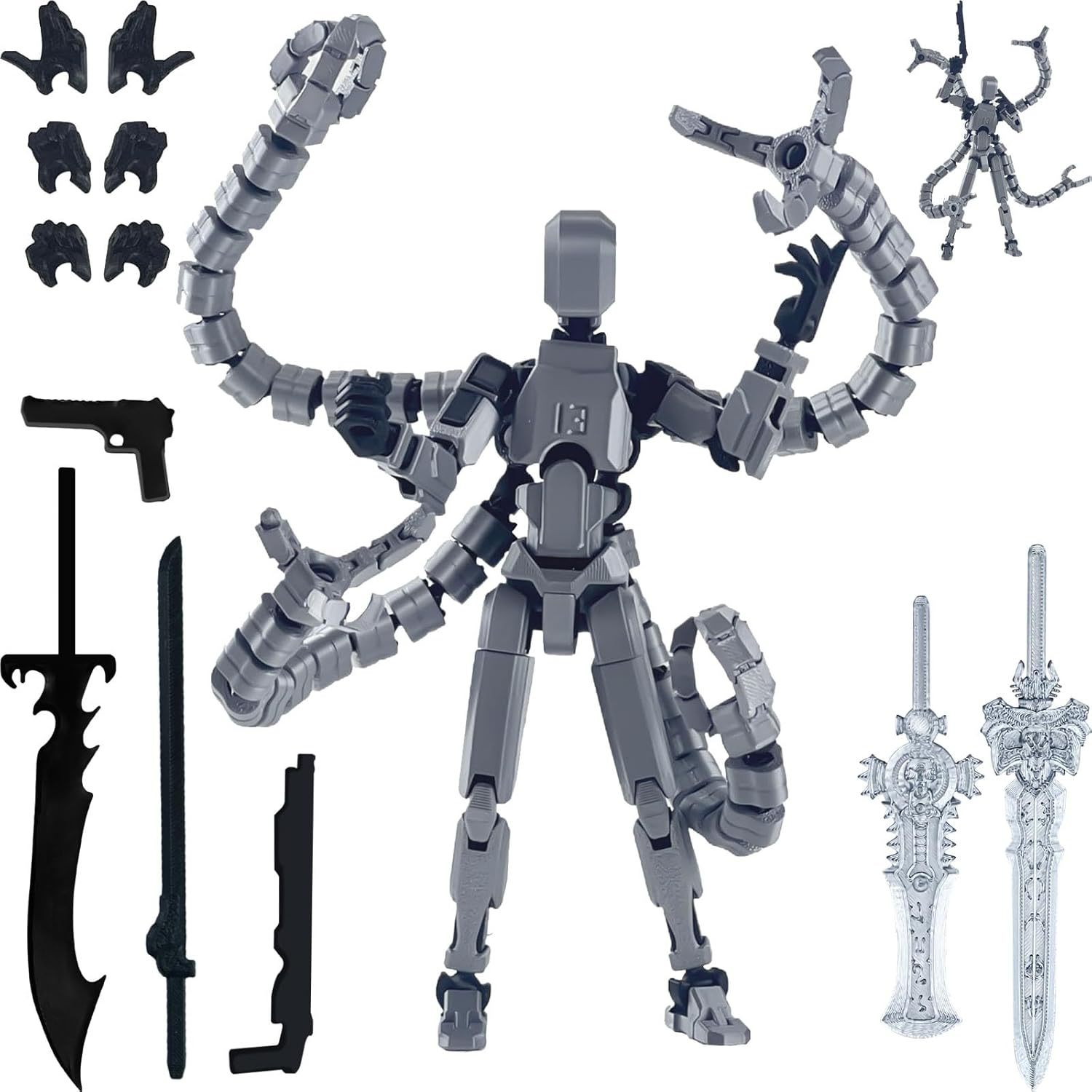 3D Printing Titanium - Figur Aksi T13 Rakitan Selesai, Cetak
