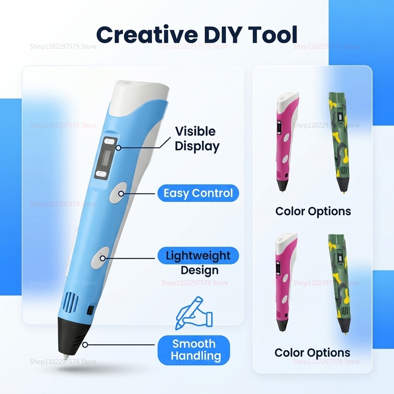 Pena Cetak 3D dengan Filamen P - 3D Printing Pen For Adults ulasan dan harga