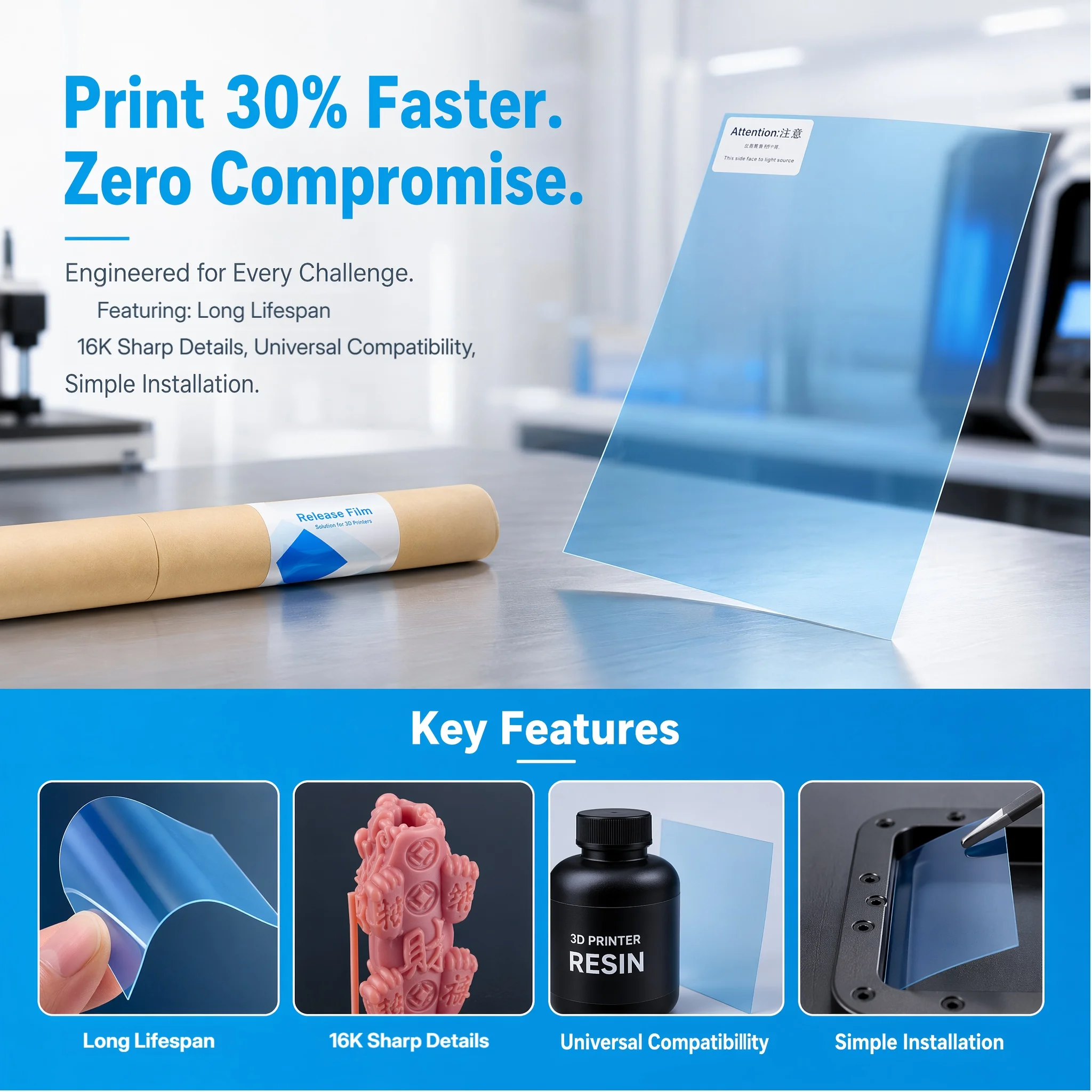 Film Pelepas ACF Kecepatan Tin - 3D Printing Pdf ulasan dan harga
